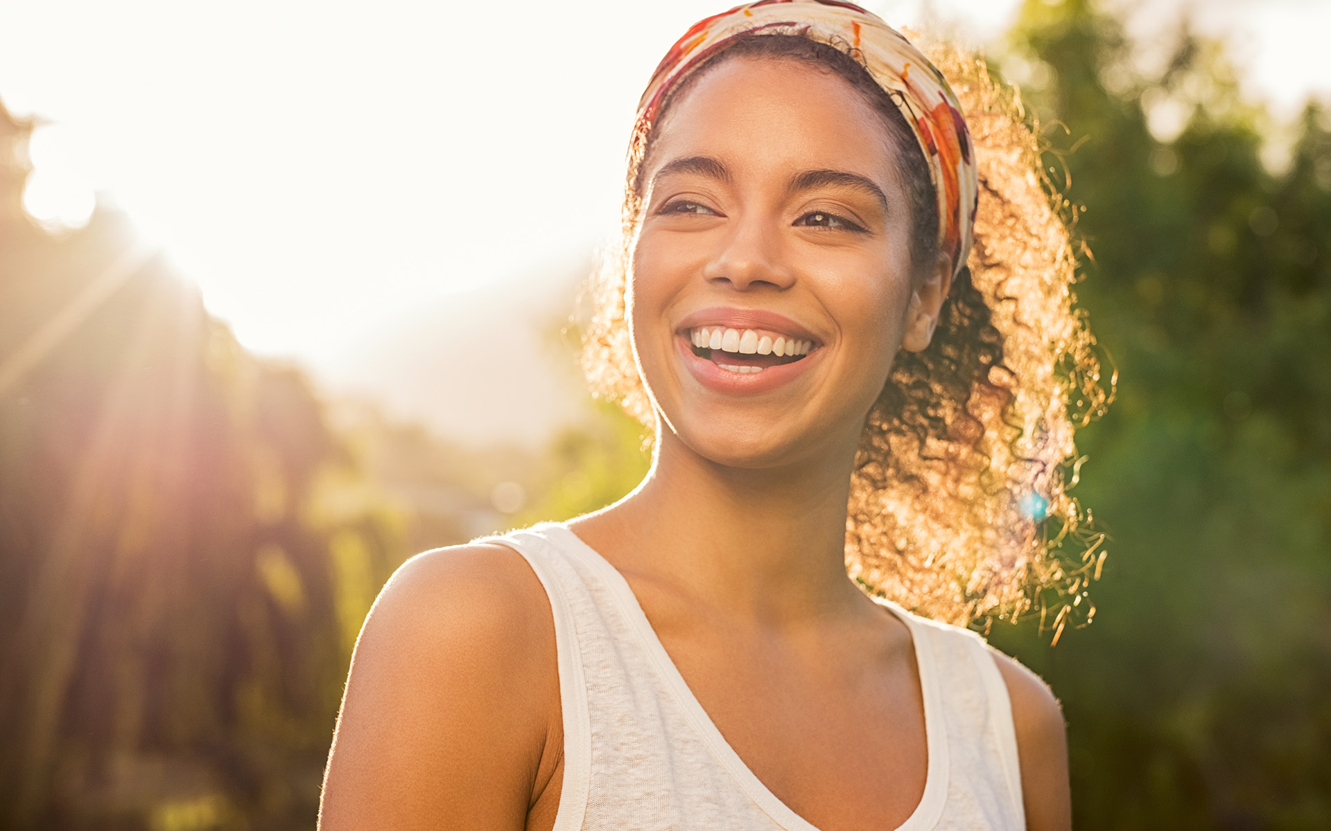black woman smiling